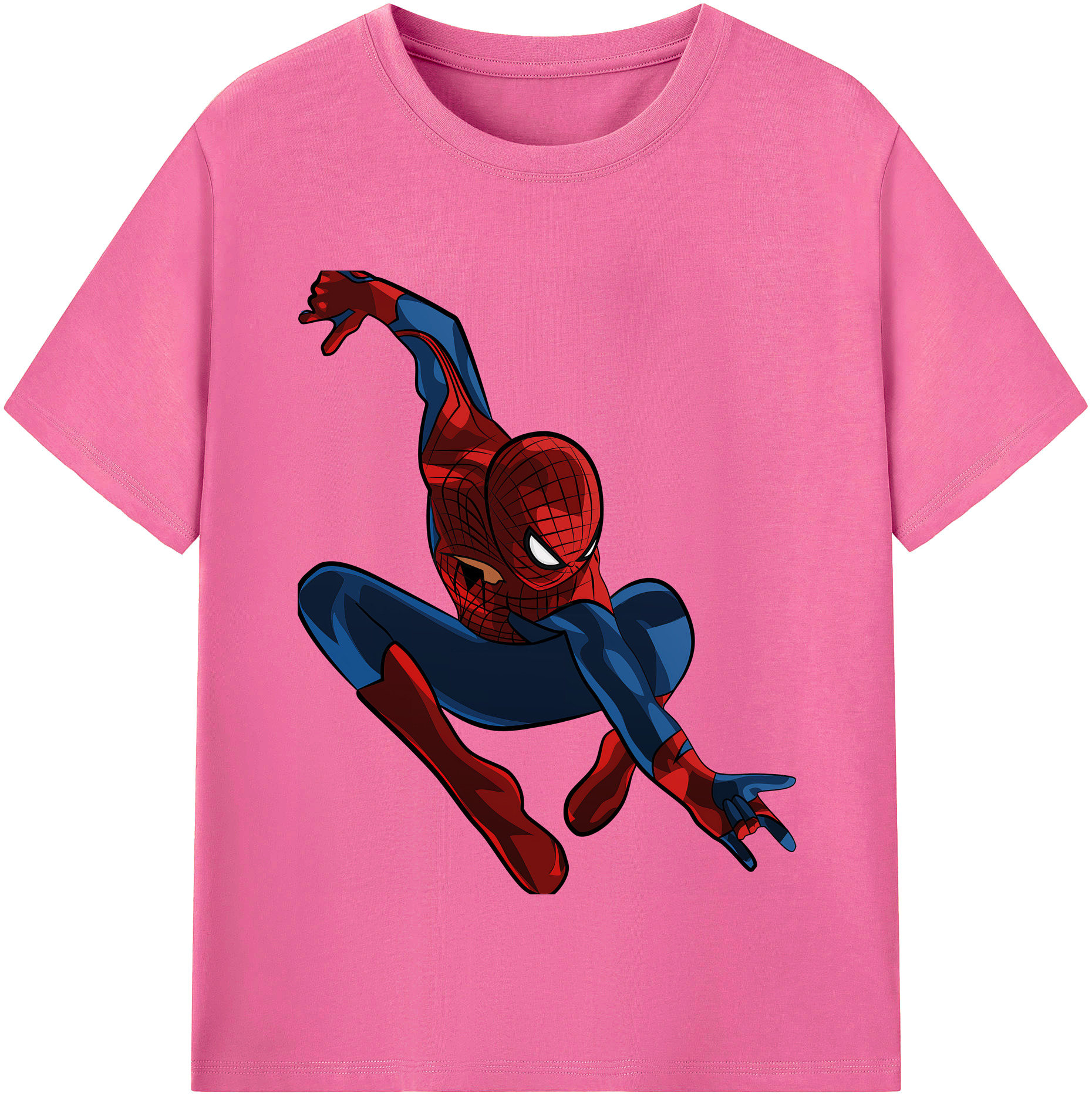 （画像用） Spider Man スパイダーマン レディースカジュアルプリントTシャツ（綿100％）